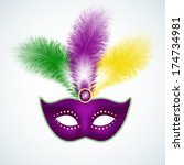 Mardi Gras Mask Isolated On...