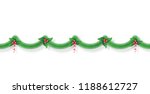 detailed wide christmas garland.... | Shutterstock .eps vector #1188612727