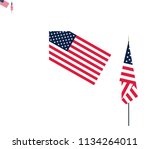 american flag or flag of the... | Shutterstock .eps vector #1134264011