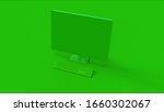Green Desktop Computer And Slim ...