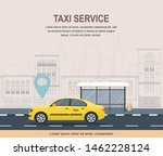 taxi service template on... | Shutterstock .eps vector #1462228124