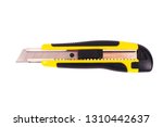 Yellow Office Knife  On White...