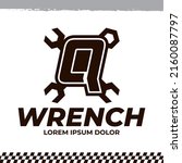 wrench icon on letter q logo... | Shutterstock .eps vector #2160087797