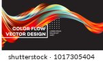 modern colorful flow poster.... | Shutterstock .eps vector #1017305404
