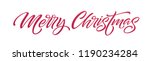 christmas hand drawn lettering. ... | Shutterstock .eps vector #1190234284