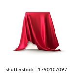 realistic box covered with red... | Shutterstock .eps vector #1790107097