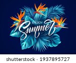 summer tropical background with ... | Shutterstock .eps vector #1937895727