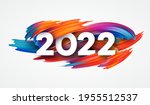 calendar header 2022 number on... | Shutterstock .eps vector #1955512537
