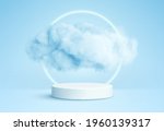 realistic white fluffy clouds... | Shutterstock .eps vector #1960139317