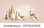 christmas realistic 3d trending ... | Shutterstock .eps vector #1972223534