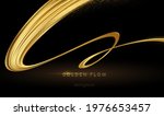 modern 3d banner with gold flow ... | Shutterstock .eps vector #1976653457