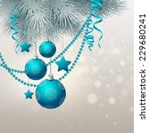 christmas greeting card. vector ... | Shutterstock .eps vector #229680241