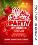 christmas party flyer. vector... | Shutterstock .eps vector #229747327