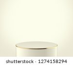white and golden product stand... | Shutterstock . vector #1274158294