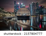 Small photo of SINGAPORESINGAPORE - 19th May, 2022 : Apple Marina Bay Sands is the first Apple store in the world entirely surrounded by water and offers uninterrupted 360-degree panoramic views of the city.