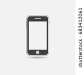 mobile phone device blank... | Shutterstock .eps vector #683412061