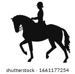 Vector Silhouette Of A Rider On ...