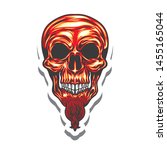 skull head logo vector... | Shutterstock .eps vector #1455165044