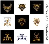 set of deer hunt logo template  ... | Shutterstock .eps vector #1241966764