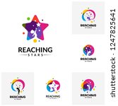 set of reaching stars logo... | Shutterstock .eps vector #1247825641