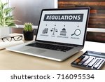 REGULATIONS and COMPLIANCE Rules Law professionals businessman working concept