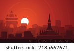 Vientiane Low Sun Skyline Scene