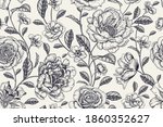 vintage seamless pattern.... | Shutterstock .eps vector #1860352627