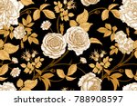 roses  flowers  leaves ... | Shutterstock .eps vector #788908597