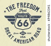 Rout 66 Feel The Freedom   Tee...