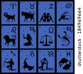 zodiac sign virgo on a... | Shutterstock . vector #184969664