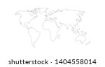 vector linear world map ... | Shutterstock .eps vector #1404558014