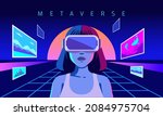 metaverse digital virtual... | Shutterstock .eps vector #2084975704