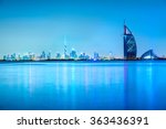 Dubai Skyline At Dusk  Uae.