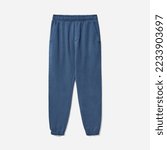 Small photo of track or jogger blue pant isolated