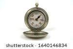 Small photo of WW1 British Army Compass as used by officers and NCOs in the Great War. This one is dated 1918 and has the Government issue broad arrow stamp.