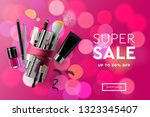 super sale cosmetics banner for ... | Shutterstock .eps vector #1323345407