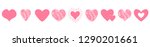 pink heart icon set. happy... | Shutterstock .eps vector #1290201661