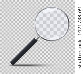 realistic magnifying glass on... | Shutterstock . vector #1421738591