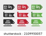 mega sale badge with green ... | Shutterstock .eps vector #2109950057