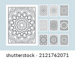 mandala coloring pages interior ... | Shutterstock .eps vector #2121762071
