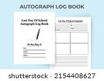 last day of school  autograph... | Shutterstock .eps vector #2154408627