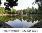 Small photo of Neak Pean (or Neak Poan) at Siem Reap, Cambodia is an artificial island with a Buddhist temple on a circular island in Jayatataka Baray.