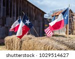 The American And Texas Flags...