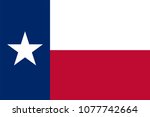 flag of texas lone star flag... | Shutterstock . vector #1077742664