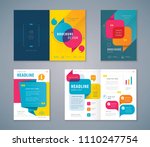 cover book design set  colorful ... | Shutterstock .eps vector #1110247754