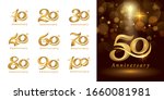 set of anniversary logotype... | Shutterstock .eps vector #1660081981