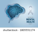 world mental health day  maze... | Shutterstock .eps vector #1805551174