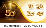 set of 10 to 50 years... | Shutterstock .eps vector #2110743761