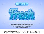 fresh 3d editable text effect | Shutterstock .eps vector #2011606571