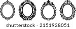 set of oval vintage border... | Shutterstock .eps vector #2151928051